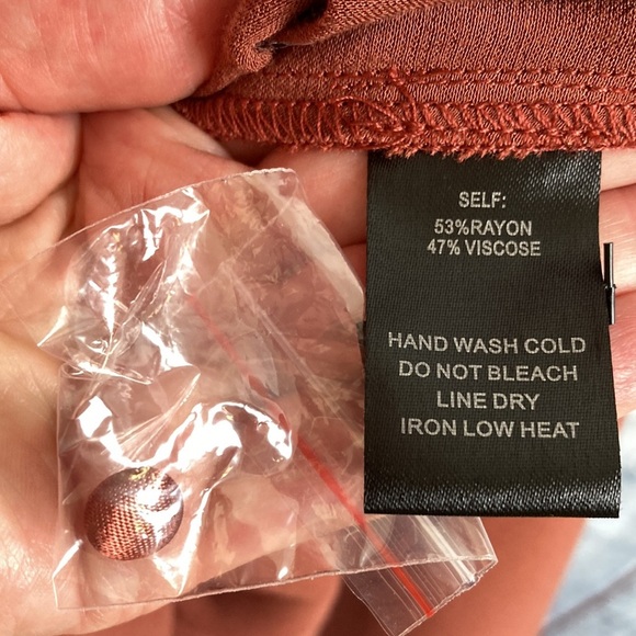 If By The Sea NWT Anthropologie Maxi Dress Button Back Train Detail Copper Sz S - Picture 14 of 16